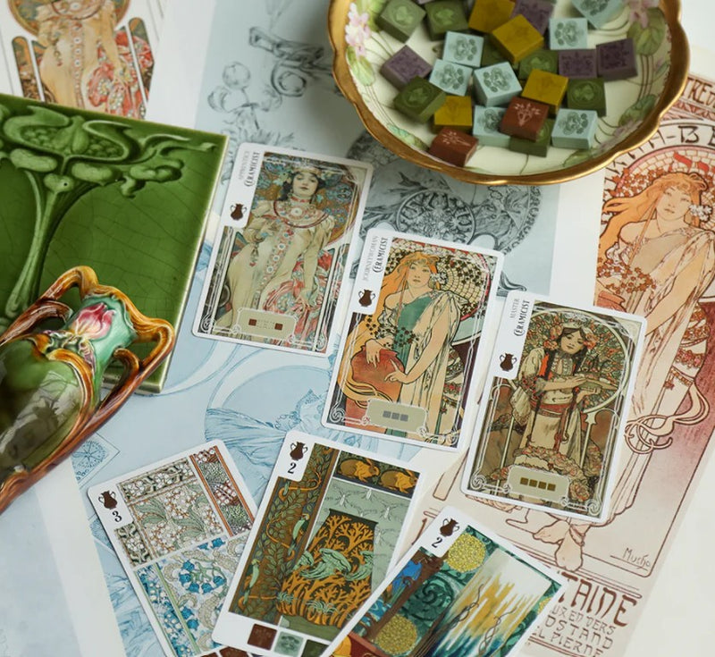 Artistry Board Game Dux Somnium Game Components Cards Tiles