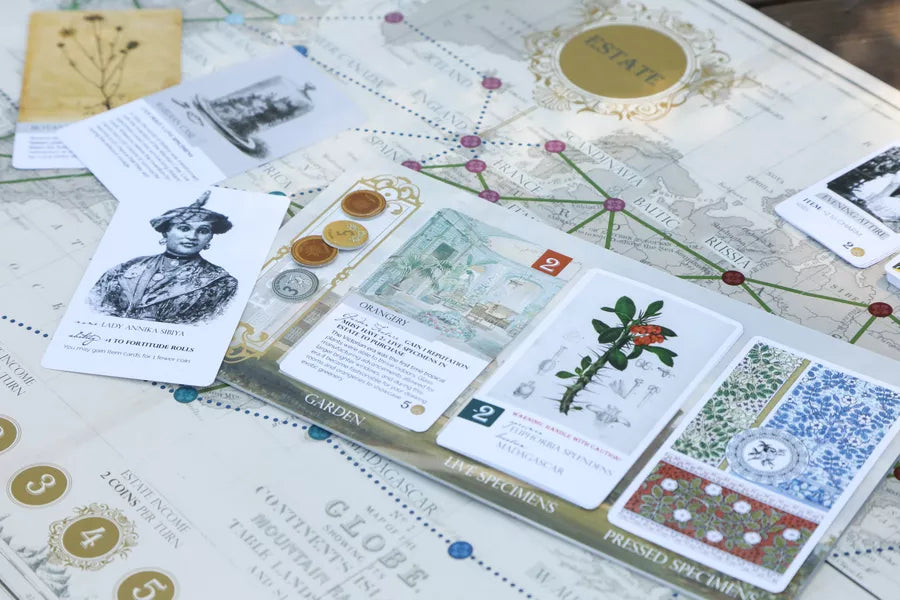 Botany Board Game Dux Somnium Game Board Cards Flowers