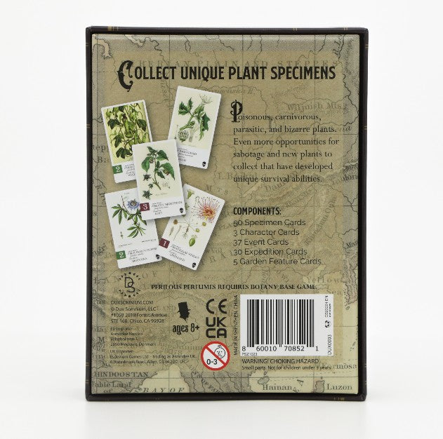 Botany Perilous Perfumes Expansion Dux Somnium Board Game Box Back