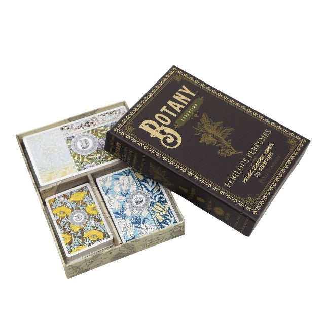 Botany Perilous Perfumes Expansion Dux Somnium Board Game Box Open with Cards