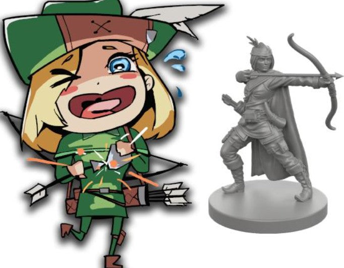 Ivion The Falcon and The Snake APE Games Board Game Hero Dueling Character Art and Miniature