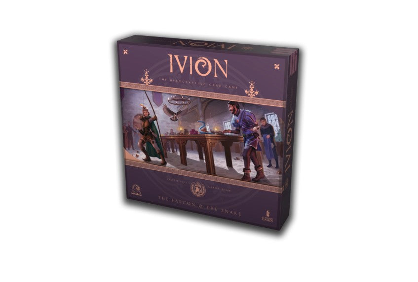 Ivion The Falcon and The Snake APE Games Board Game Hero Dueling 3D Box Rendering