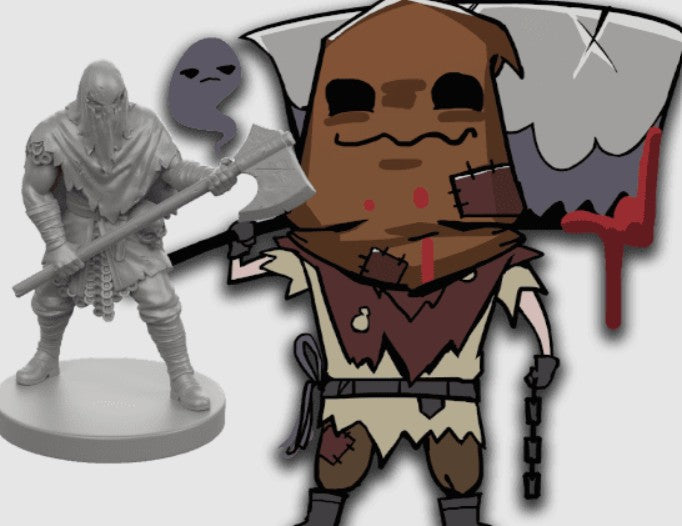 Ivion The Noose and The Goose APE Games Board Game Hero Dueling Character Art and Miniature