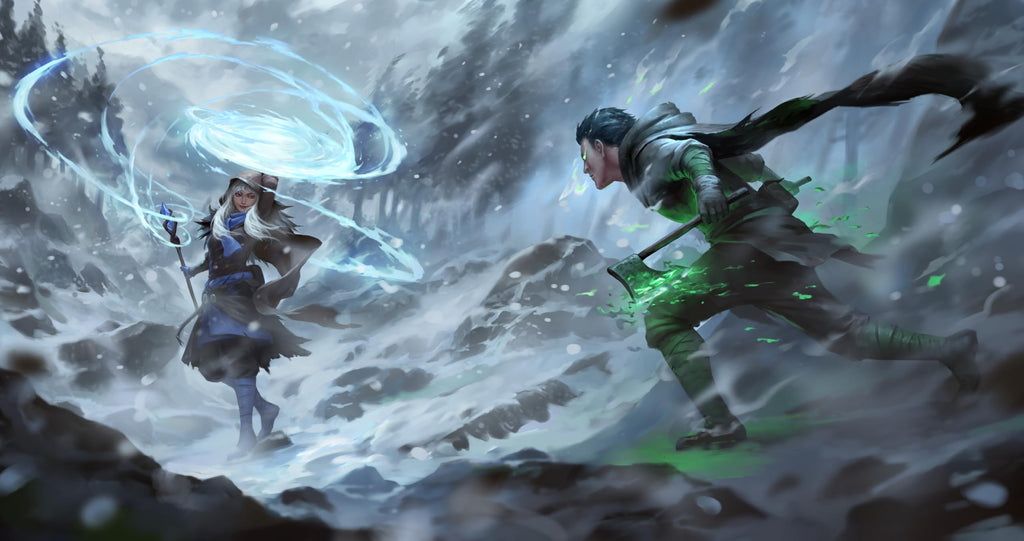 Ivion The Rune and The Rime APE Games Board Game Hero Dueling Promotional Art