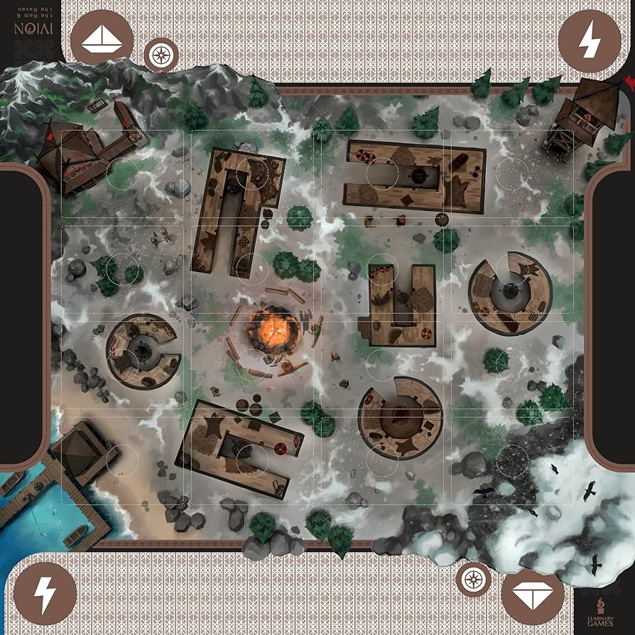 Ivion Ram and The Raven APE Games Board Game Hero Dueling Game Board Art