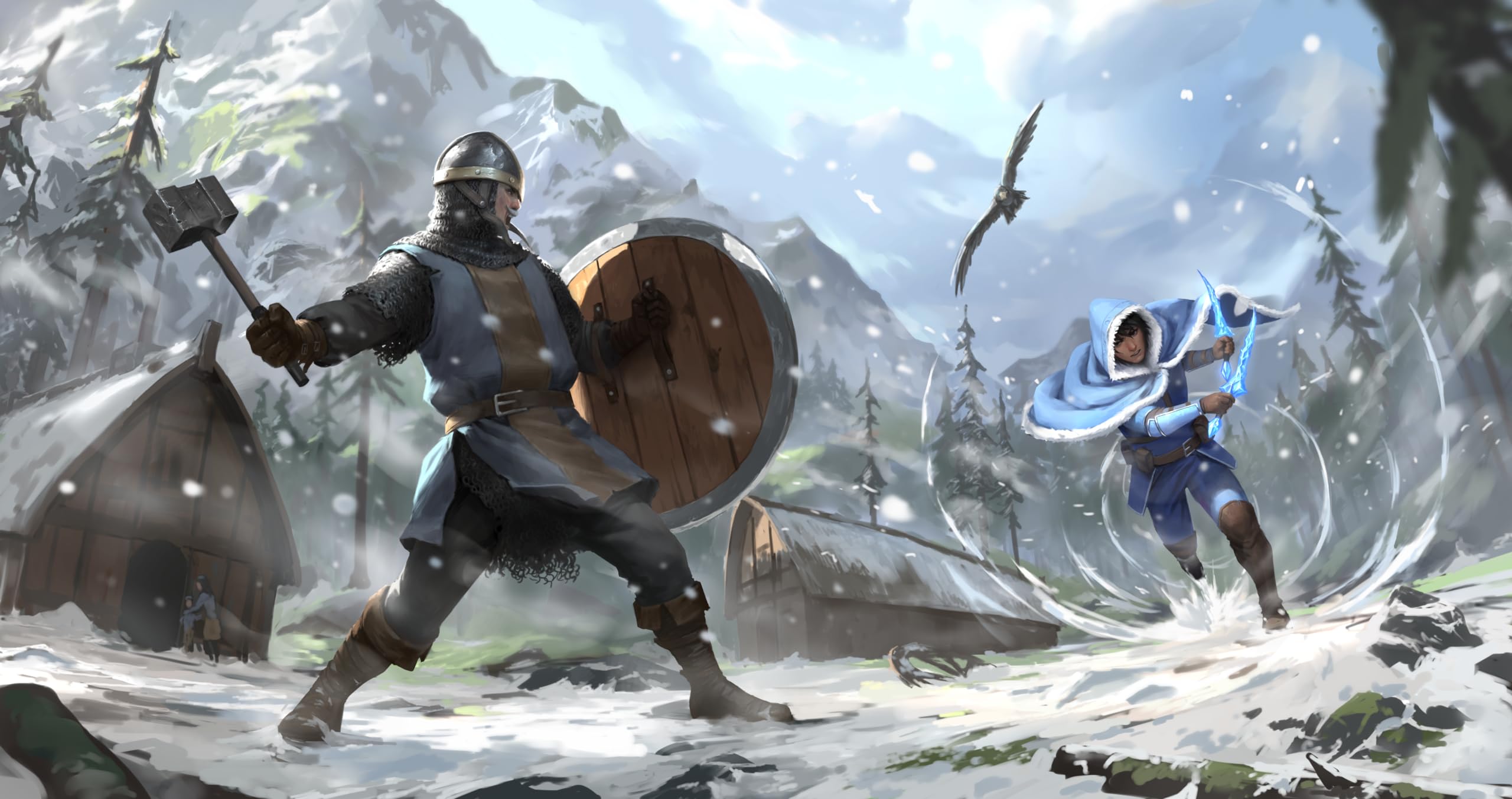 Ivion Ram and The Raven APE Games Board Game Hero Dueling Promotional Art