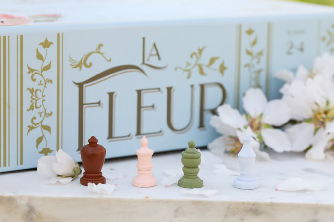 La Fleur Rococo Gardens Botany Dux Somnium Board Game Wooden Meeples