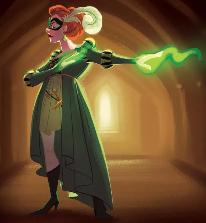 The Stygian Society Cursed Library Expansion APE Games Board Game Character Art Promotional Image